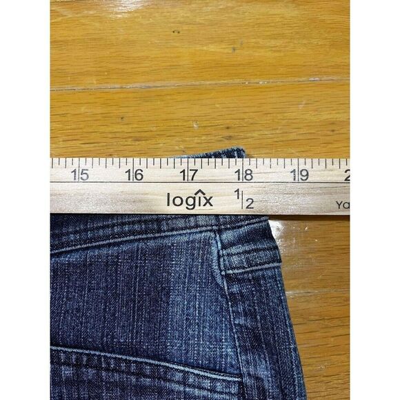 Sag Harbor Jeans Womens 14 Blue Capri Straight Mid Rise Embroidered Denim Boho - Picture 5 of 7